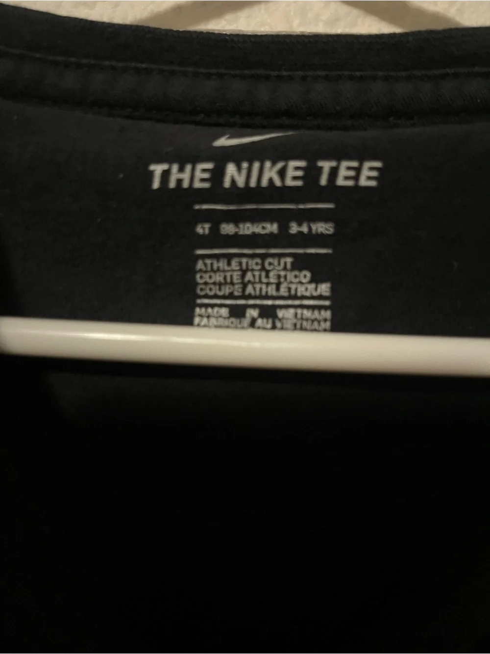 Nike Black Long-Sleeve Tee with Pink Heart and Silver Swoosh